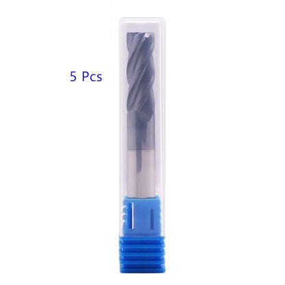4 Flute Solid Carbide Square End Mill Set(5Pcs, 5/16"), AlTiN Coated - size: 5/16"