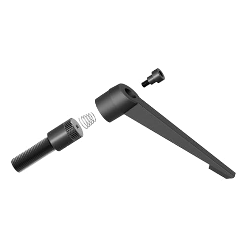 2PCS Clamping Lever Handles, M12 x 50mm Male Thread, Adjustable Quick Release Locking Rotating Screw Bolt Stud Knobs Apply for Lathe Machinery, Black - size: M12 x 50mm