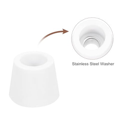 uxcell 8Pcs Rubber Bumper Feet, 0.47" H x0.63 W Round Pads with Stainless Steel Washer and Screws for Furniture, Appliances, Electronics - size: 0.47" H x0.63" W