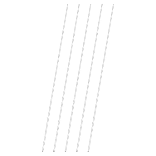 uxcell 5pcs 304 Stainless Steel Round Rods, 1/8" Dia x 14" Length Stainless Steel Metal Solid Shaft Rod Bar for Industry Use Metal Working Hobbies DIY Craft, Silver - size: 1/8" Dia x 14" Length