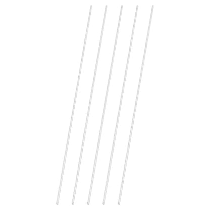 uxcell 5pcs 304 Stainless Steel Round Rods, 1/8" Dia x 14" Length Stainless Steel Metal Solid Shaft Rod Bar for Industry Use Metal Working Hobbies DIY Craft, Silver - size: 1/8" Dia x 14" Length