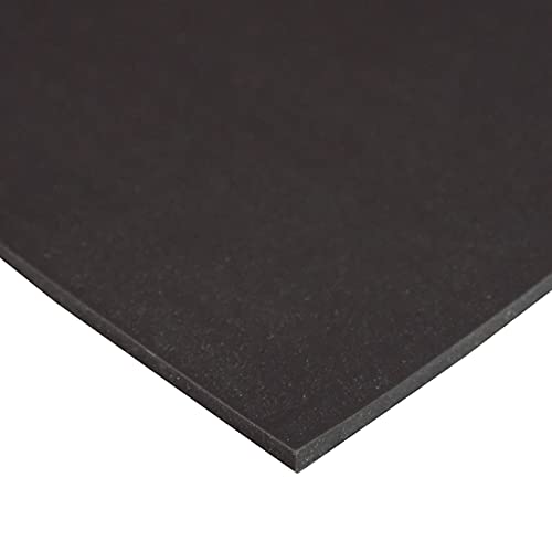 Exactly Rubber - Commercial Grade Silicone Sheet, 60A Durometer Silicone Mat, -80 to 450°F Temperature Resistant Rubber Mat, Rubber Sheet with 350% Elongation, Made in the USA, 1/16 x 12" x 18", Black - color: Black, size: 1/16 x 12 x 18