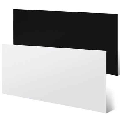 Threehoney 2 Pcs White and Black HDPE Sheet 1/4" Thick 24 x 48 Inch, HDPE Plastic Sheet High Density Polyethylene Board Flexible Solid Plastic Block for DIY Projects Crafts Machining Home