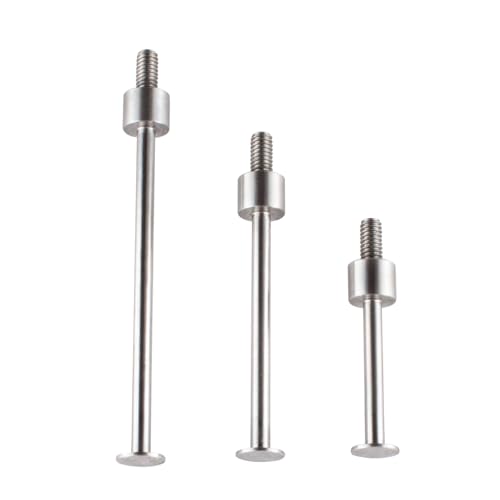 Flat Contact Points Set for Dial Indicator Depth Gauge M2.5 Thread 0.4mm Thickness 5mm Diameter (L20/L30/L40mm)