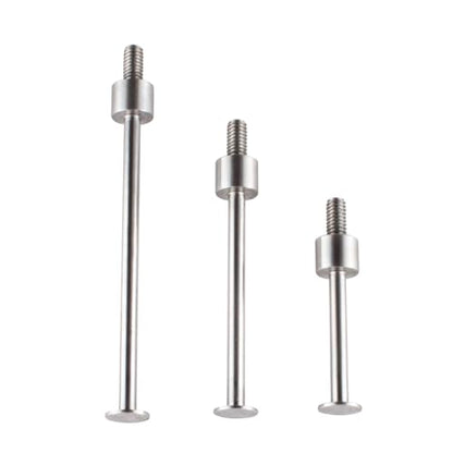Flat Contact Points Set for Dial Indicator Depth Gauge M2.5 Thread 0.4mm Thickness 5mm Diameter (L20/L30/L40mm)