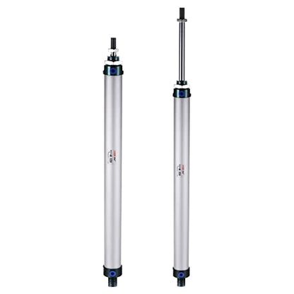 MECCANIXITY Pneumatic Air Cylinder Double Action MAL25X300 25mm Bore 300mm Stroke with Y Connector and 4Pcs Quick Fitting Set - size: 25X300 mm