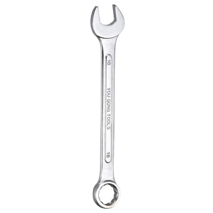 HARFINGTON Metric Combination Wrench, 18mm Open End & 15-Degree Offset - size: 18mm