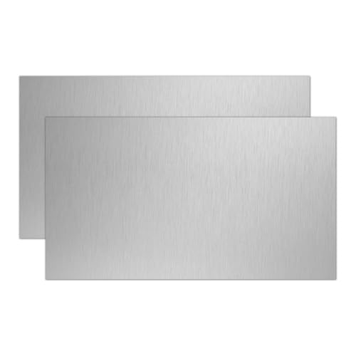 1mm Stainless Steel Sheet 4x8 Inch, 430 Magnetic Stainless Steel Plate, 18 Gauge Metal Sheet for Wall, DIY, Crafts, Jewelry, Electrical Repair (2 Pack) - size: 4" x 8"-18 Gauge(1mm)