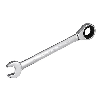 uxcell 1-1/8 Inch Ratcheting Combination Wrench SAE 72 Teeth 12 Point Ratchet Box Ended Spanner Tools, Cr-V - size: 1-1/8"