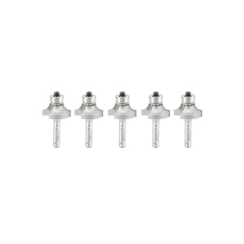 Amana Tool 49504-5 5-Pack Carbide Tipped Corner Rounding 1/4 R x 1 Inch D x 1/2 CH x 1/4 SHK w/ Lower Ball Bearing Router Bits
