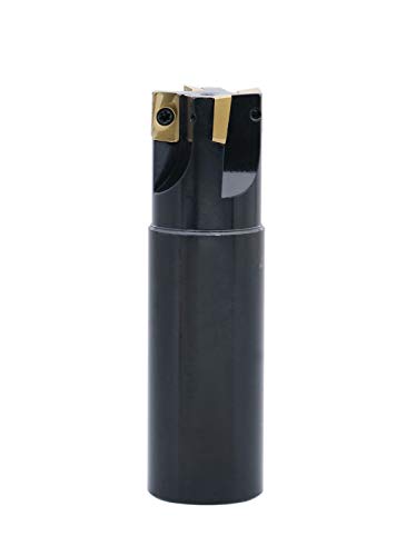 Accusize Industrial Tools 1'' 90 Deg Square Shoulder Indexable End Mill, 3-1/2'' Oal, Apkt11t3 Carbide Inserts, 4 Flute, 0056-0920 - size: 1" Cut, 1" Shk, 4 Fl