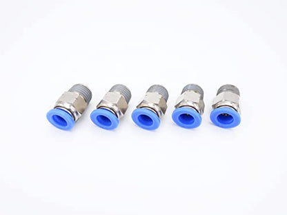 Push to Connect Fitting 5/16" Tube OD x 1/4" MNPT, Male Straight - size: 1/4" MNPT - 5/16" OD