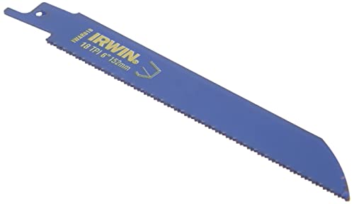 IRWIN Tools Reciprocating Saw Blade, Metal-Cutting, 6-inch, 18 TPI (372618B) - size: 6", style: 18TPI / 18TPI / 25-count