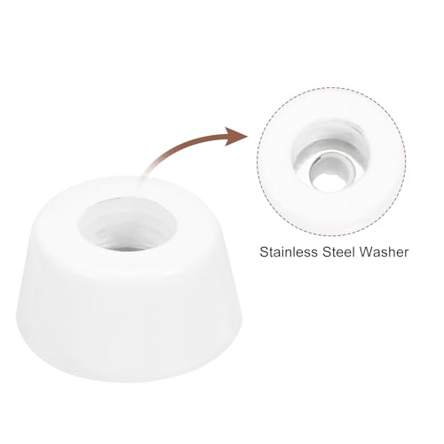 uxcell 8Pcs Rubber Bumper Feet, 0.31" H x0.55 W Round Pads with Stainless Steel Washer and Screws for Furniture, Appliances, Electronics - size: 0.31" H x0.55" W