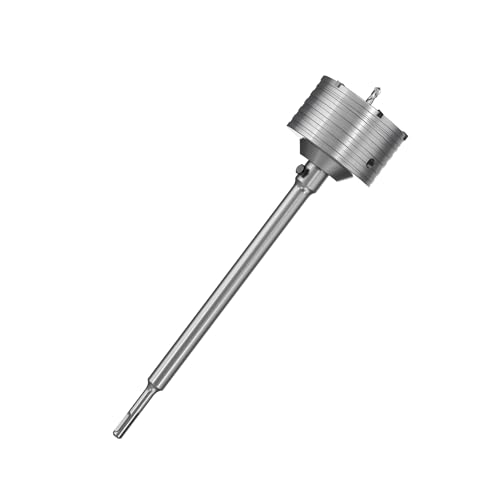 HUHAO Professional 3-1/3" (85mm) Concrete Hole Saw with 330mm Round Shank, Masonry Hole Cutter Set for Concrete, Brick, Cement, Stone, Wall Drilling - size: 3-1/3"(5mm)