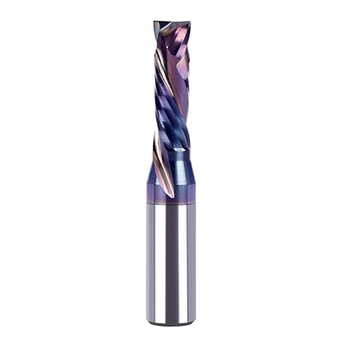 SpeTool Compression Spiral Router Bits 3/8 inch Cutting Diameter with TAC Coated Solid Carbide CNC End Mill for Wood Small Cut, Carving - size: 3/8" Dia - 1-1/4" CL -1/2" Shank, style: COMPRESSION CUT