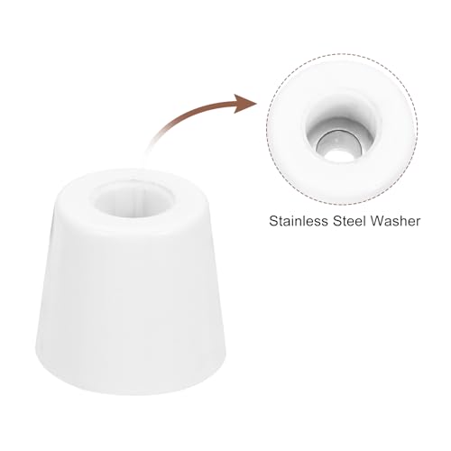 uxcell 8Pcs Rubber Bumper Feet, 0.67" H x0.75 W Round Pads with Stainless Steel Washer and Screws for Furniture, Appliances, Electronics - size: 0.67" H x0.75" W