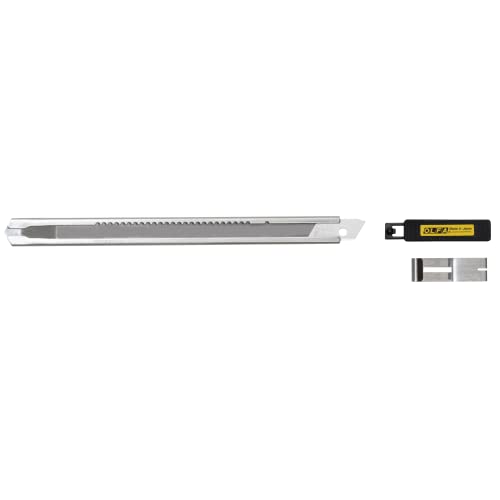 OLFA 9mm Stainless Steel Utility Knife (SVR-2) - Retractable, Ratchet Lock