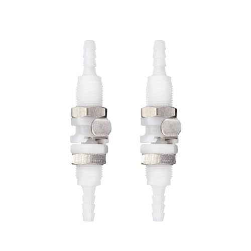 2Pcs 3/16" Plastic Panel Mounting Hose Barb Quick Connector Fittings - size: 3/16 inch