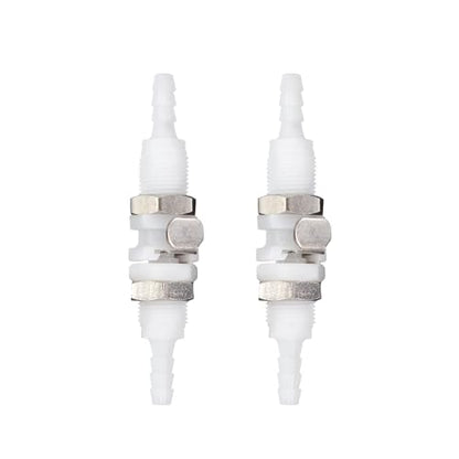2Pcs 3/16" Plastic Panel Mounting Hose Barb Quick Connector Fittings - size: 3/16 inch