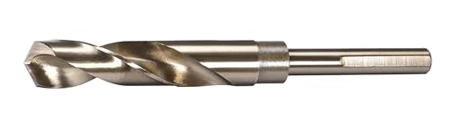 NACX 17mm Reduced Shank Cobalt Drill Bit, HSS 6542 High-Speed Steel Twist Drill Bits with 1/2” Shank for Stainless Steel Alloy Metal Plastic Wood - size: 17mm