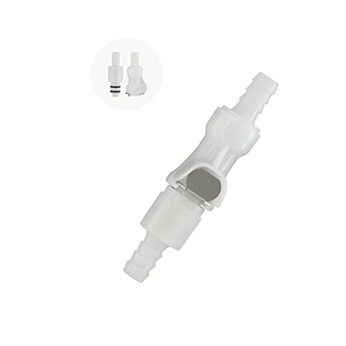 5/16" Male Female Plastic Quick Connector Shut-Off Hose Barb Fittings - size: 5/16 Inch