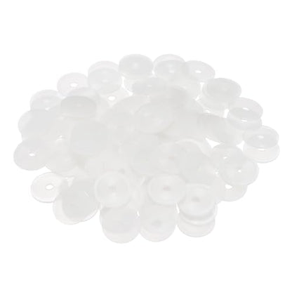 PATIKIL 125 Pcs Nylon Flat Washer M3 3mm ID 16mm OD 1mm THK White - color: White, size: 3mm x 16mm x 1mm