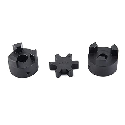 1/2" to 5/8" L075 Flexible 3-Piece L-Jaw Coupling Set & Buna-N NBR Rubber Spider for Log Wood Splitter - size: 1/2" and 5/8"