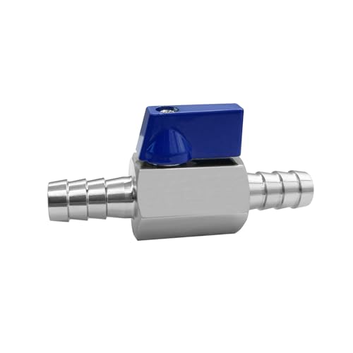 2PCS Stainless Steel 1/2" Mini Ball Valve Shut Off Valve 1/2" Hose Barb - size: 1/2" Hose Barb