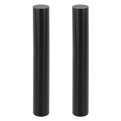 MUKCHAP 2Pcs 1.57 x 11.8 Inch Black Round Acetal Copolymer Rods, Long Pom Plastic Rods, Plastic Bar Stock for Bushings, DIY, Spacers
