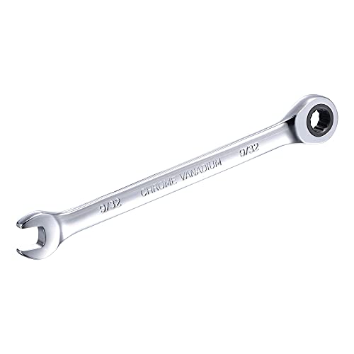 uxcell 9/32 Inch Ratcheting Combination Wrench SAE 72 Teeth 12 Point Ratchet Box Ended Spanner Tools, Cr-V - size: 9/32"