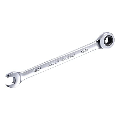 uxcell 9/32 Inch Ratcheting Combination Wrench SAE 72 Teeth 12 Point Ratchet Box Ended Spanner Tools, Cr-V - size: 9/32"