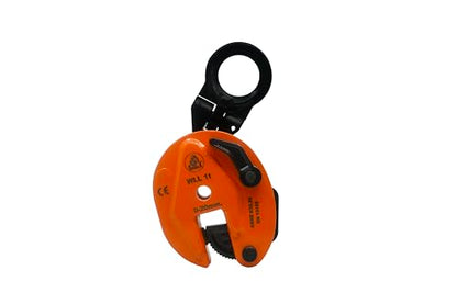 GORILA Vertical plate clamp articulated | 2200lbs/1 ton |Jaw opening 0.8 inch/20mm | Industrial and heavy duty steel plate clamp for lifting and transporting | Safety factor 4:1 | Since 1989 - size: 1t /2200lbs