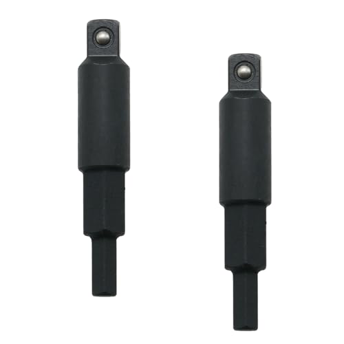 2 Pieces Hex Key Adapters, HVAC Service Tools, Black