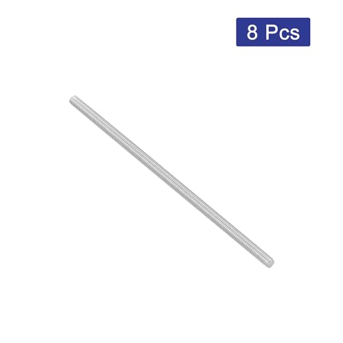 uxcell 8Pcs Fully Threaded Rod, M3 x 80mm 304 Stainless Steel Right Hand Thread Bar Studs M3-0.5 Thread Pitch for Furniture Machinery Assembly - size: M3 x 80mm