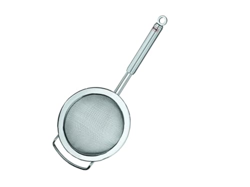 Rösle Stainless Steel Round Handle Kitchen Strainer, Fine Mesh, 9.5-inch - size: 9.5-inch Round Handle, style: Fine Mesh