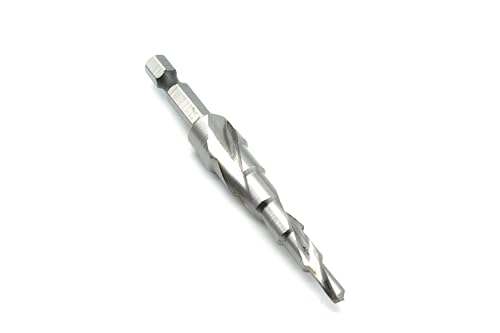 TEMO M35 Cobalt Spiral Step Drill Unibit Bit, 3/16"-1/2" 6 Size, 1/4" Shank - size: 3/16" - 1/2", style: Spiral