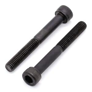 Glvaner 3/8"-16 x 2 (10 pcs) Socket Head Cap Screws, 12.9 Grade Alloy Steel, Black Oxide Finish, Partial Thread UNC, Allen Hex Drive - size: 3/8-16 x 2"