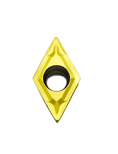 Carbide Inserts for Lathe Tool Holder - 10PCS DCMT21.51 Indexable Solid Carbide Turning Insert Blade - style: 20PCS DCMT070204 yellow