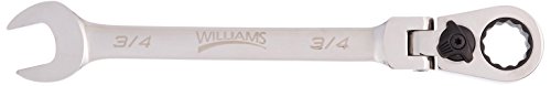 Williams JHW1224RCF Flex-Head Reversible Ratcheting 12-Point SAE Combination Wrench, with High Polish Chrome Finish - 3/4-Inch - size: 19.05mm, style: SAE