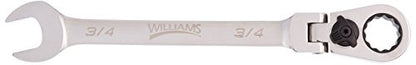 Williams JHW1224RCF Flex-Head Reversible Ratcheting 12-Point SAE Combination Wrench, with High Polish Chrome Finish - 3/4-Inch - size: 19.05mm, style: SAE