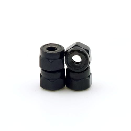 24 Pcs Fingerboard Locknuts Professional Self Lock Nuts with Nylons Insert (Black) - color: Black