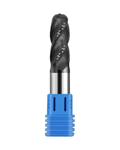 1/2in Ball Nose Solid Carbide End Mill, 4 Flute, 30 Degree Helix - size: 1/2in