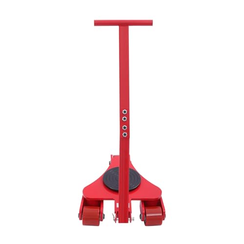 Heavy Duty Machinery Mover Dolly with Handle, 4409 lbs Capacity, 3 Swivel Rollers,Multi-Direction 360° Rotation, Rotating Machine Dolly for Warehouse and Workshop (Red) - color: Red