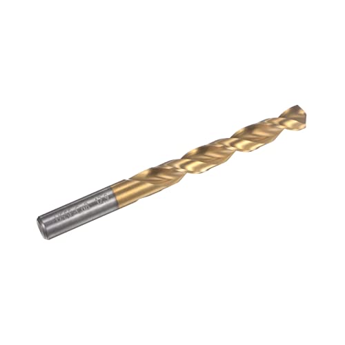 HARFINGTON Twist Drill Bit 12.9mm Titanium Coated (HSS-E) M42 High Speed Steel 8% Cobalt Straight Shank for Stainless Steel Aluminum Alloy Metal - size: 12.9mm