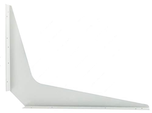 One Pair Workstation Heavy-Duty Reversible Brackets 1000lb. Load Capacity [per Pair] (18" x 24", White) - color: White, size: 18" x 24"
