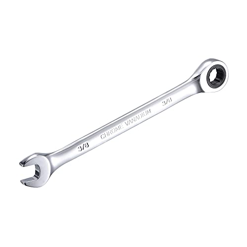 uxcell 3/8 Inch Ratcheting Combination Wrench SAE 72 Teeth 12 Point - size: 3/8"