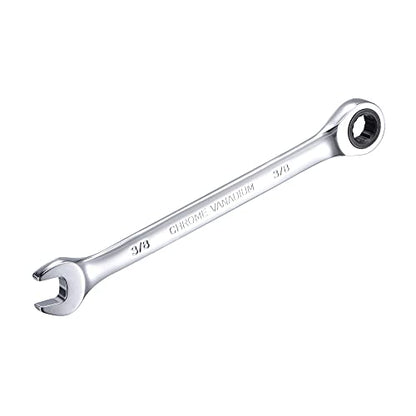 uxcell 3/8 Inch Ratcheting Combination Wrench SAE 72 Teeth 12 Point - size: 3/8"