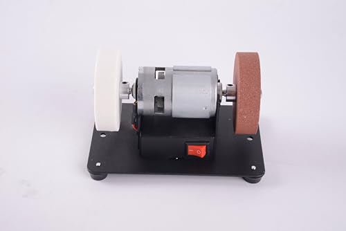 Mini Belt Sander, 7-Speed Adjustable Electric Belt Grinder, Dual-Wheel Electric Bench Grinder (tool only)