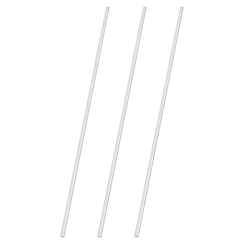 uxcell 3pcs 304 Stainless Steel Round Rods, 3/16" Dia x 12" Length Stainless Steel Metal Solid Shaft Rod Bar for Industry Use Metal Working Hobbies DIY Craft, Silver - size: 3/16" Dia x 12" Length